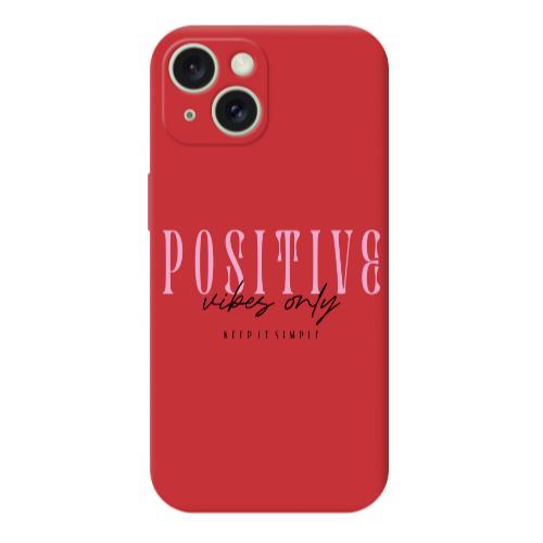 Apple iPhone 15 Keep It Simple Red Colored Silicone TPU Θήκη