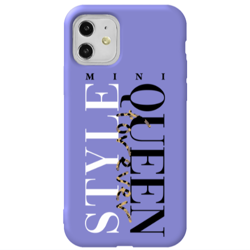 Apple iPhone 11  Mini Quen Forever Purple Colored Silicone TPU Θήκη