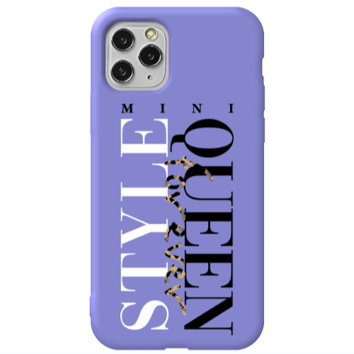 Apple iPhone 11 Pro Mini Quen Forever Purple Colored Silicone TPU Θήκη