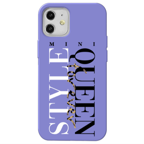 Apple iPhone 12 Mini Quen Forever Purple Colored Silicone TPU Θήκη