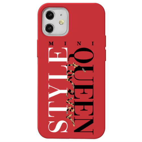 Apple iPhone 12 Mini Quen Forever Red Colored Silicone TPU Θήκη