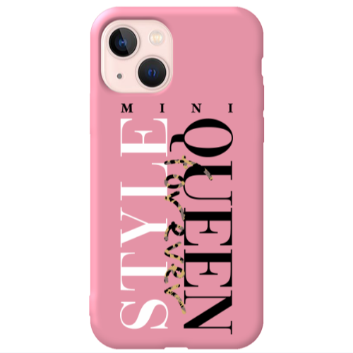 Apple iPhone 13 Mini Quen Forever Pink Colored Silicone TPU Θήκη