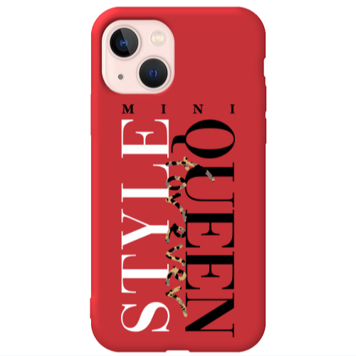 Apple iPhone 13 Mini Quen Forever Red Colored Silicone TPU Θήκη