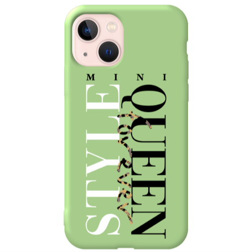 Apple iPhone 13 Mini Quen Forever Light Green Colored Silicone TPU Θήκη