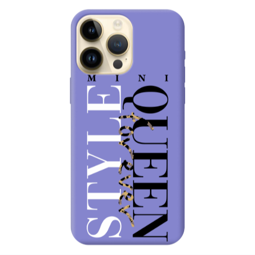 Apple iPhone 13 Pro Max Mini Quen Forever Purple Colored Silicone TPU Θήκη