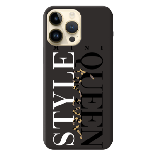 Apple iPhone 13 Pro Max Mini Quen Forever Black Colored Silicone TPU Θήκη