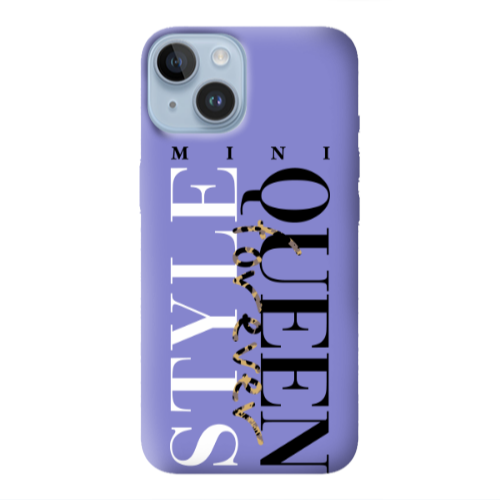 Apple iPhone 14  Mini Quen Forever Purple Colored Silicone TPU Θήκη