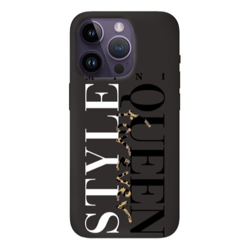 Apple iPhone 14 Pro  Mini Quen Forever Black Colored Silicone TPU Θήκη