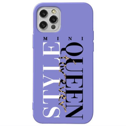 Apple iPhone 12 Pro Mini Quen Forever Purple Colored Silicone TPU Θήκη