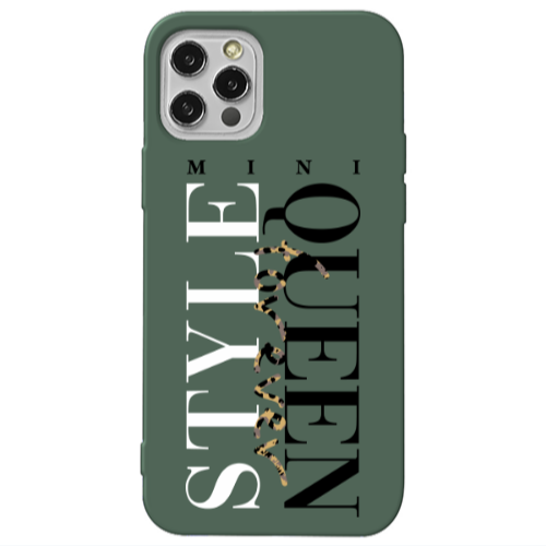 Apple iPhone 12 Pro Mini Quen Forever Dark Green Colored Silicone TPU Θήκη