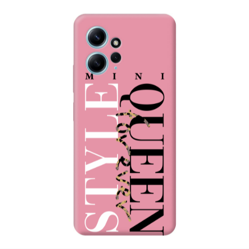 Xiaomi Redmi Note 12 4G Mini Quen Forever Pink Colored Silicone TPU Θήκη