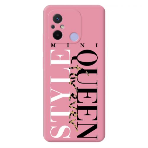 Xiaomi Redmi 12C Mini Quen Forever Pink Colored Silicone TPU Θήκη