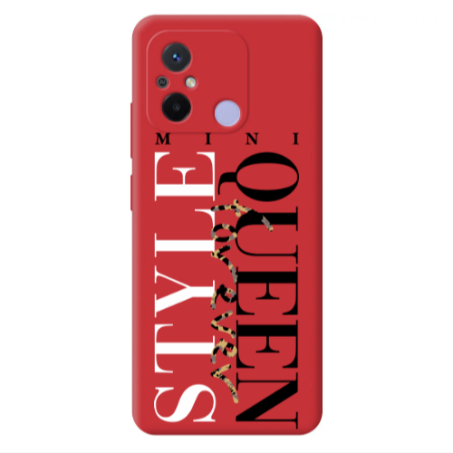 Xiaomi Redmi 12C Mini Quen Forever Red Colored Silicone TPU Θήκη
