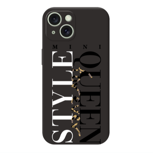 Apple iPhone 15 Mini Quen Forever Black Colored Silicone TPU Θήκη