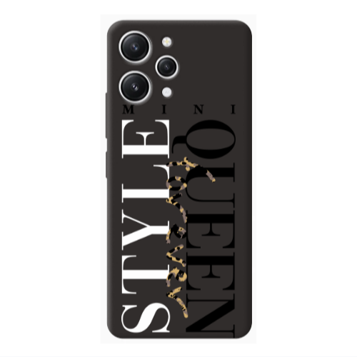 Xiaomi Redmi 12 Mini Quen Forever Black Colored Silicone TPU Θήκη
