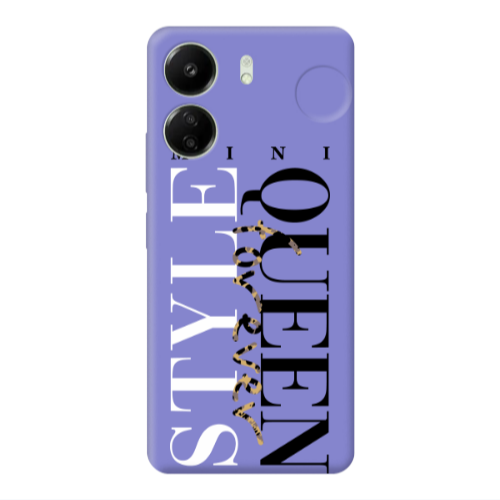 Xiaomi Redmi 13C Mini Quen Forever Purple Colored Silicone TPU Θήκη