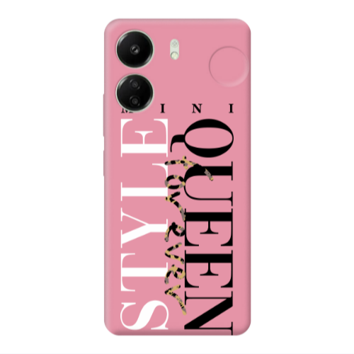 Xiaomi Redmi 13C Mini Quen Forever Pink Colored Silicone TPU Θήκη