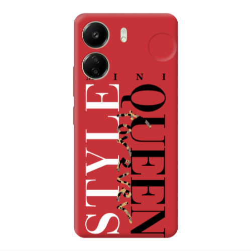 Xiaomi Redmi 13C Mini Quen Forever Red Colored Silicone TPU Θήκη