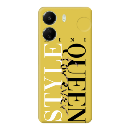Xiaomi Redmi 13C Mini Quen Forever Yellow Colored Silicone TPU Θήκη