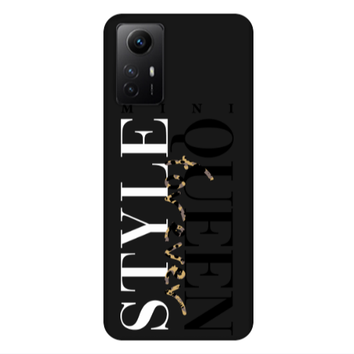 Xiaomi Redmi Note 12s Mini Quen Forever Black Colored Silicone TPU Θήκη