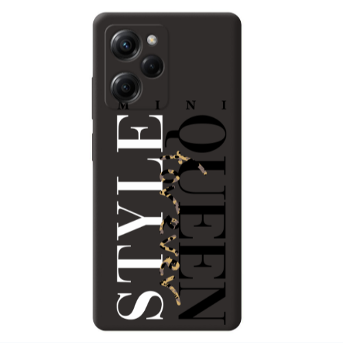 Xiaomi Poco X5 Pro Mini Quen Forever Black Colored Silicone TPU Θήκη