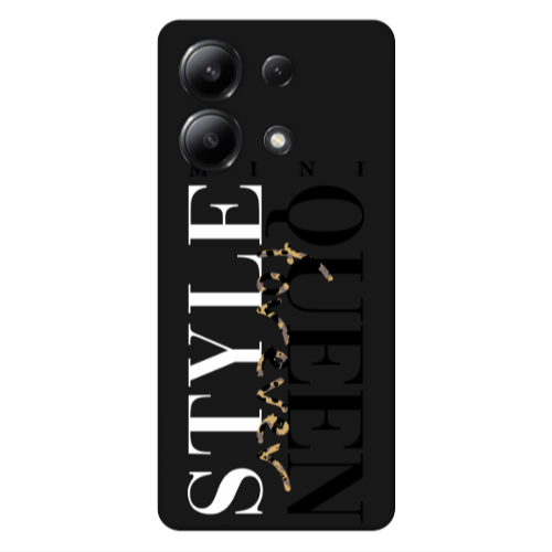 Xiaomi Redmi Note 13 4G Mini Quen Forever Black Colored Silicone TPU Θήκη