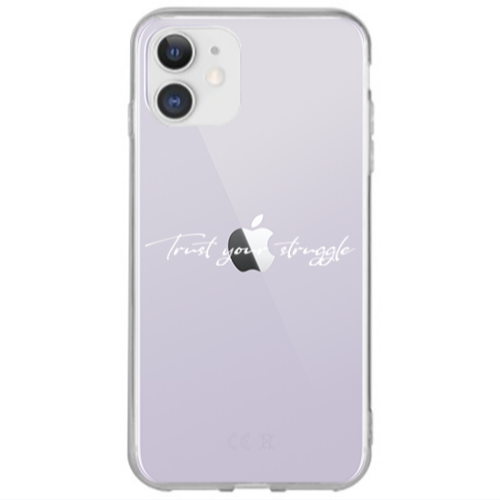 Apple iPhone 12 Trust your struggle Transparent Silicone TPU Θήκη