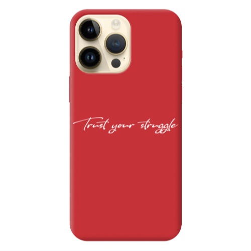 Apple iPhone 13 Pro Max Trust your struggle Red Colored Silicone TPU Θήκη