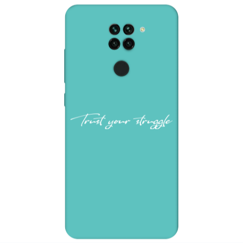 Xiaomi Redmi Note 9 Trust your struggle Turquoise Colored Silicone TPU Θήκη