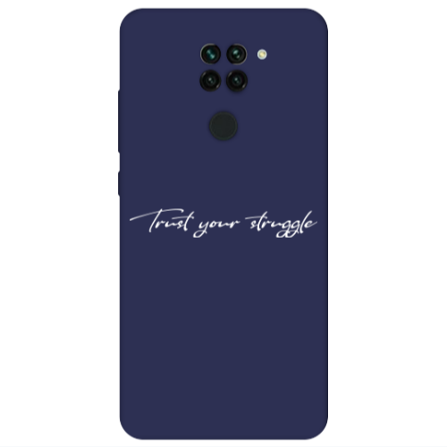 Xiaomi Redmi Note 9 Trust your struggle Dark blue Colored Silicone TPU Θήκη