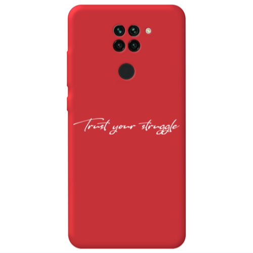 Xiaomi Redmi Note 9 Trust your struggle Red Colored Silicone TPU Θήκη