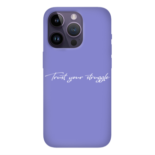 Apple iPhone 14 Pro  Trust your struggle Purple Colored Silicone TPU Θήκη
