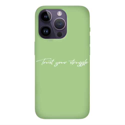 Apple iPhone 14 Pro Max Trust your struggle Light Green Colored Silicone TPU Θήκη