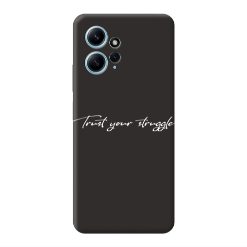 Xiaomi Redmi Note 12 4G Trust your struggle Black Colored Silicone TPU Θήκη