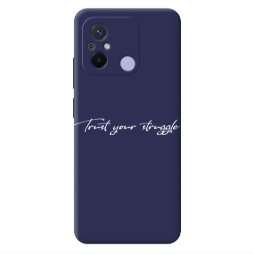 Xiaomi Redmi 12C Trust your struggle Dark blue Colored Silicone TPU Θήκη