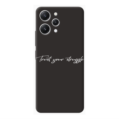 Xiaomi Redmi 12 Trust your struggle Black Colored Silicone TPU Θήκη
