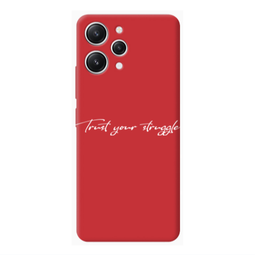 Xiaomi Redmi 12 Trust your struggle Red Colored Silicone TPU Θήκη