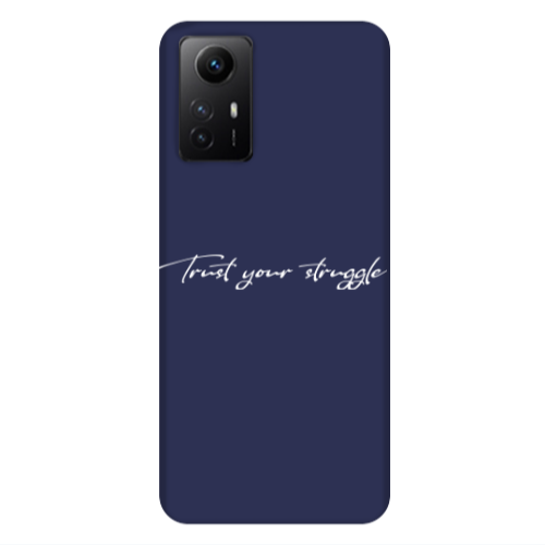 Xiaomi Redmi Note 12s Trust your struggle Dark blue Colored Silicone TPU Θήκη