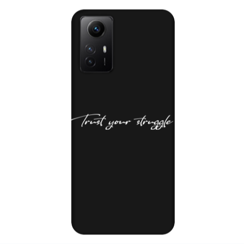 Xiaomi Redmi Note 12s Trust your struggle Black Colored Silicone TPU Θήκη