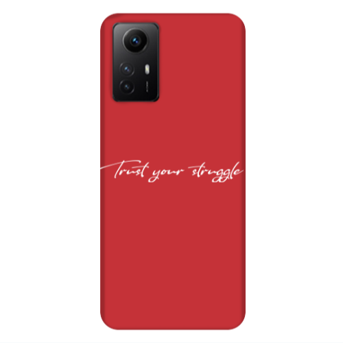 Xiaomi Redmi Note 12s Trust your struggle Red Colored Silicone TPU Θήκη