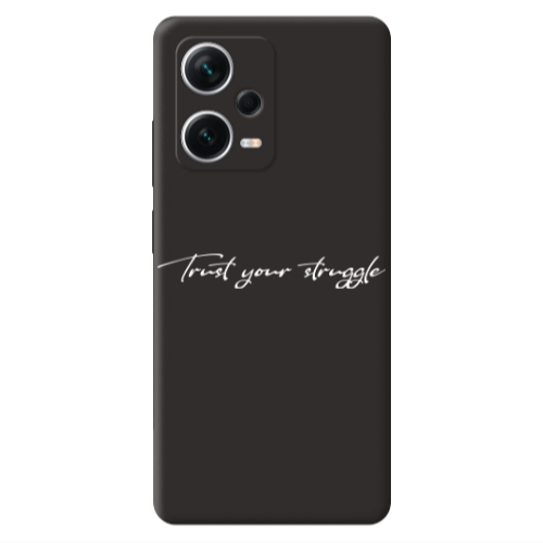Xiaomi Poco X5 Trust your struggle Black Colored Silicone TPU Θήκη