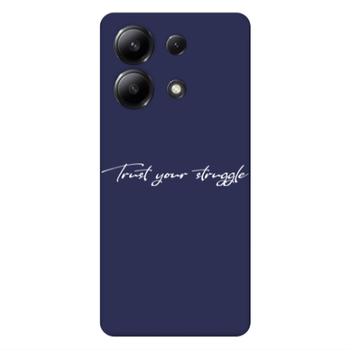 Xiaomi Redmi Note 13 4G Trust your struggle Dark blue Colored Silicone TPU Θήκη