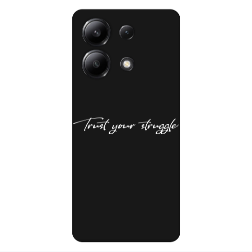 Xiaomi Redmi Note 13 4G Trust your struggle Black Colored Silicone TPU Θήκη