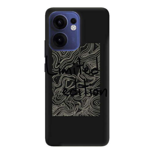 Oppo Reno 13 F Limited Edition Black Colored Silicone TPU Θήκη