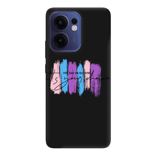 Oppo Reno 13 F One Day Or Day One Black Colored Silicone TPU Θήκη
