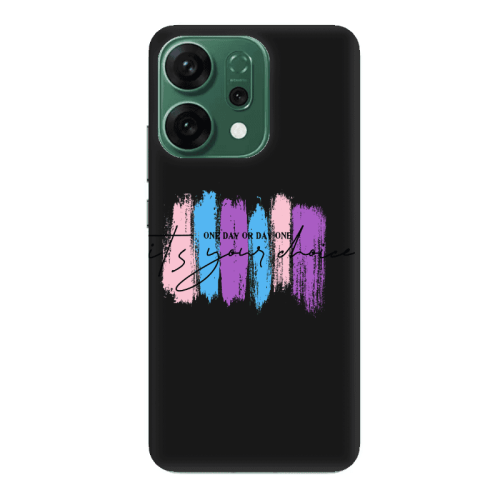 Oppo RENO 14 One Day Or Day One Black Colored Silicone TPU Θήκη