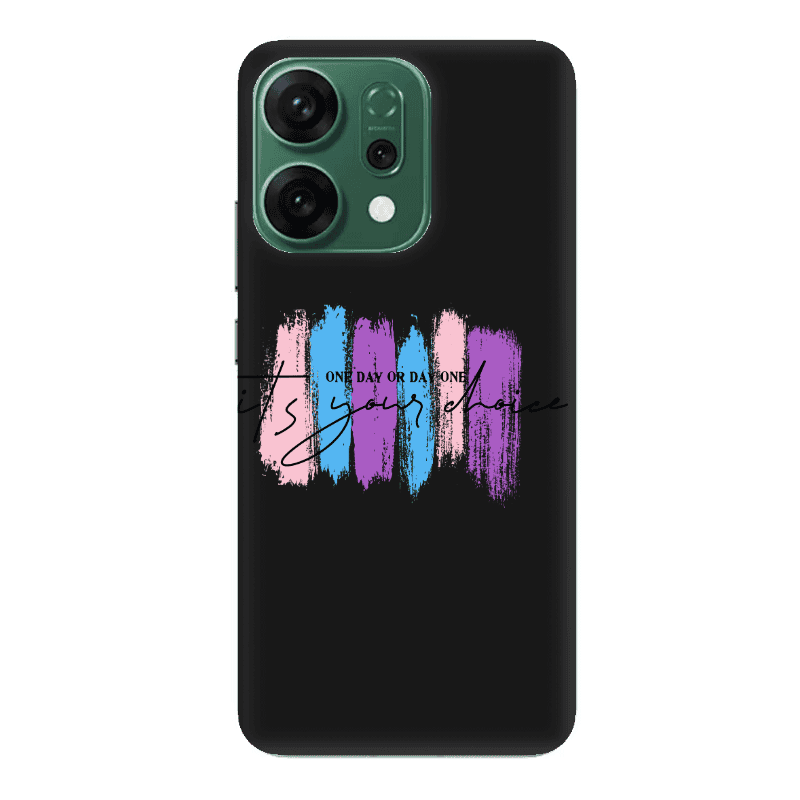 Oppo RENO 14 One Day Or Day One Black Colored Silicone TPU Θήκη