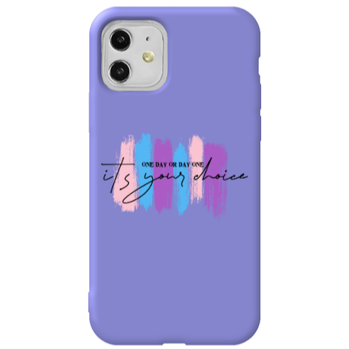 Apple iPhone 11  One Day Or Day One Purple Colored Silicone TPU Θήκη