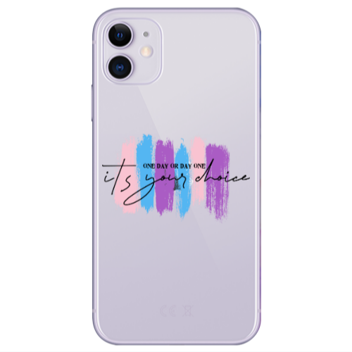 Apple iPhone 11  One Day Or Day One Transparent Silicone TPU Θήκη