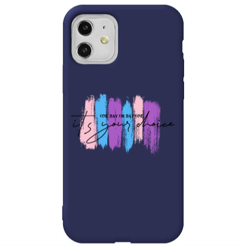 Apple iPhone 11  One Day Or Day One Dark blue Colored Silicone TPU Θήκη